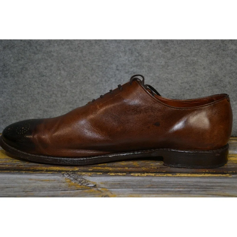 Allen Edmonds Mackenzie Shoes Mens 13 B Brown Leather Cap Toe Oxford Dress USA